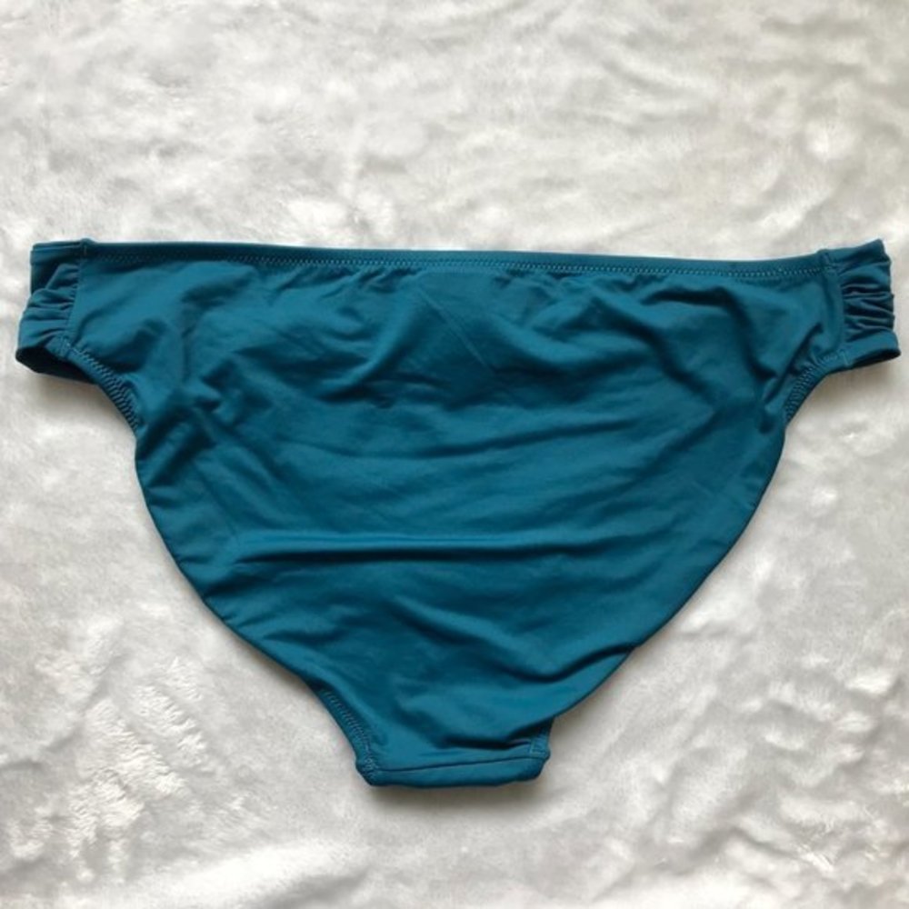 Leilani Women's‎ Teal Cayman Islands Shirred Side Basic Swimsuit Bottoms 16 NEW - Picture 2 of 6